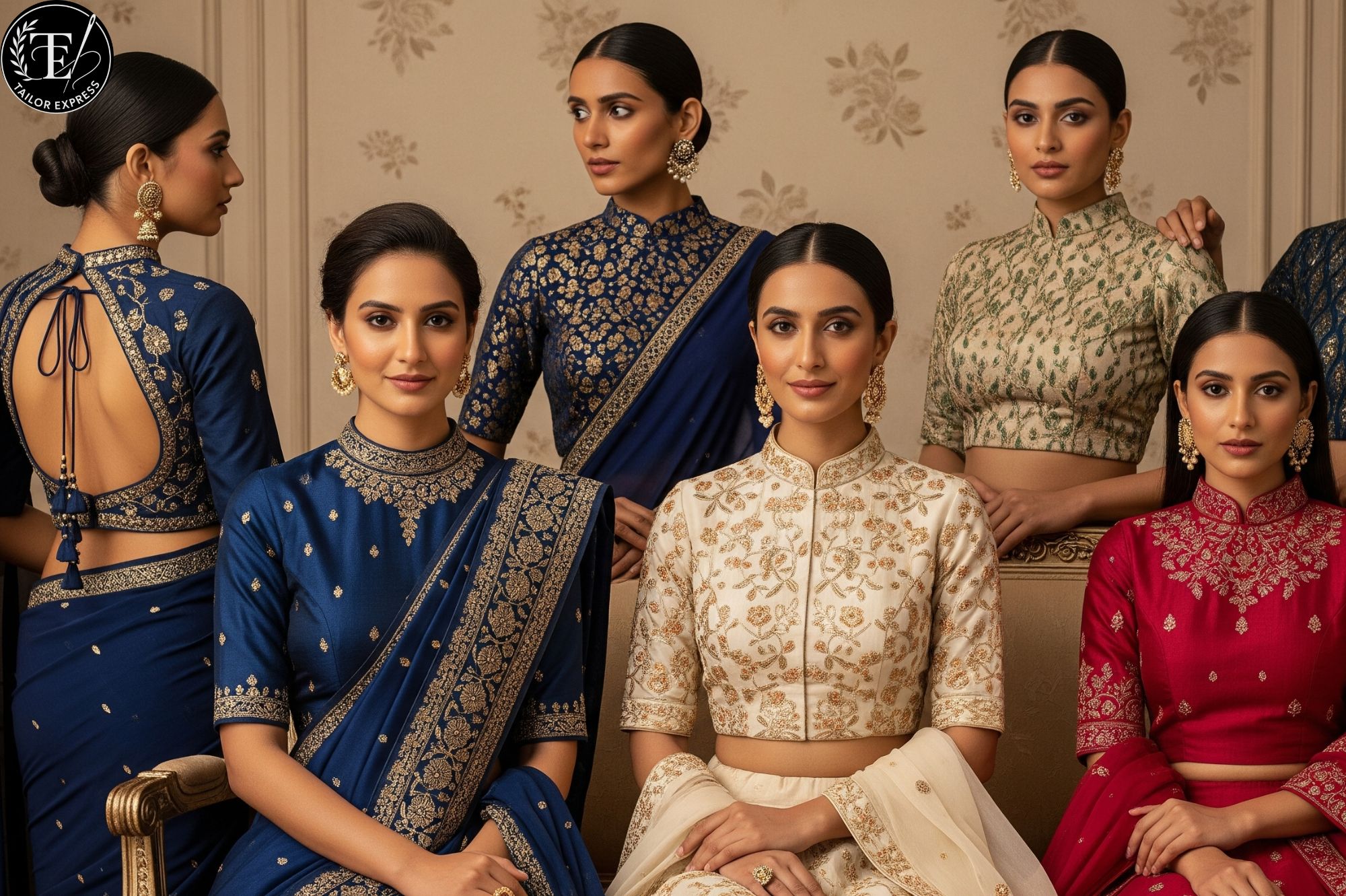 Chic High Neck blouse design