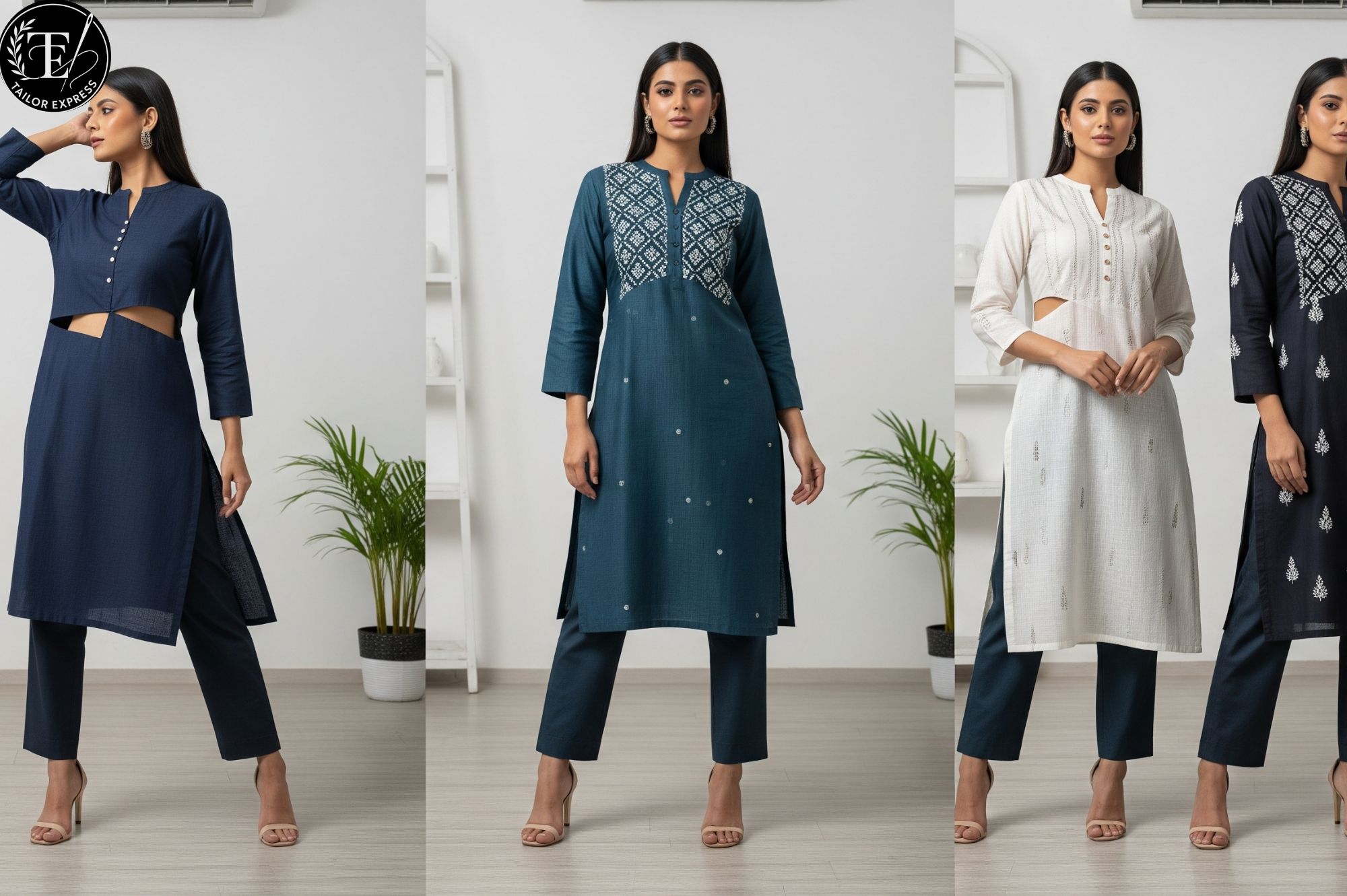 Modern Kurta with Straight Pants/Cigarette Pants